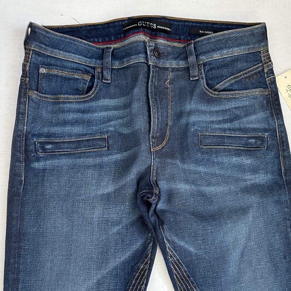 New Guess Slim Tapered Men’s Jeans Sz 32 - Picture 5 of 14